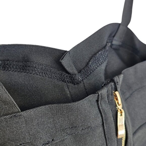 Revolve Superdown Bandage Crop Top, Black , Zip Back, Stretch, Size Small - Picture 5 of 8